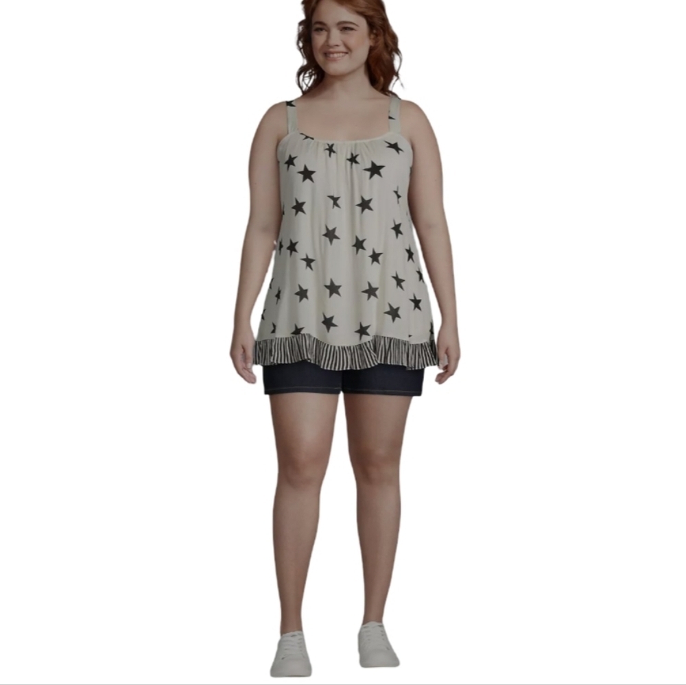 Lane Bryant Women Plus Size Star Print Tank Top -  Size 16 💰2/30💰